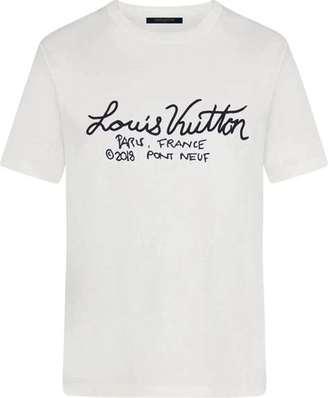 louis vuitton signature print & embroidery t-shirt|Louis Vuitton signature tote.